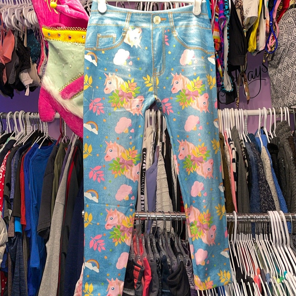 EMOJI kids printed leggings like new size 6